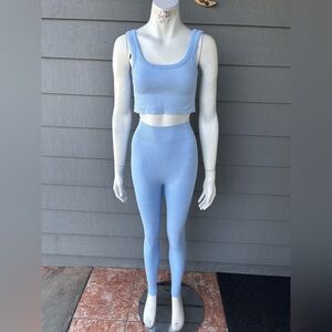 Hera Collection Sky Blue Ribbed Apparel